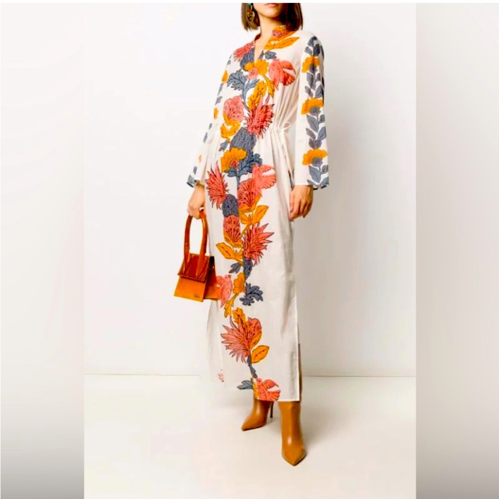COPY - Tory Burch Caftan Orange Wonderland Vine Semi Sheer NEW WITH TAGS medium!